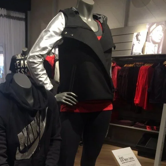 Nike | Jackets & Coats | Nike Womans Size Small Black And Silver 